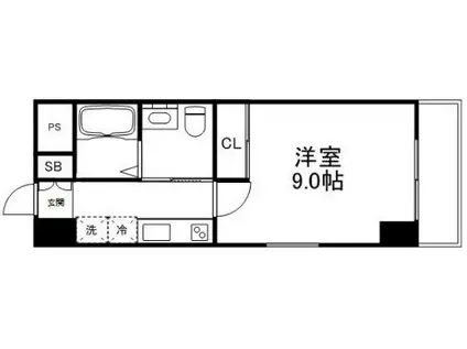 ON AIR(1K/4階)の間取り写真