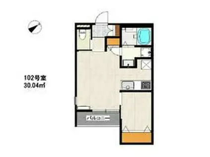 ファミール千鳥ヶ浜(2LDK/1階)の間取り写真