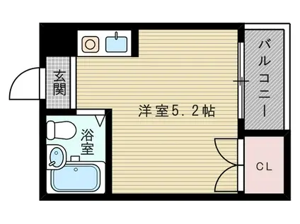 ロフティ淡路(ワンルーム/1階)の間取り写真