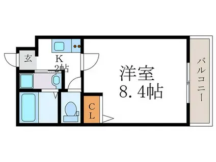 RILASSA APM(1K/2階)の間取り写真