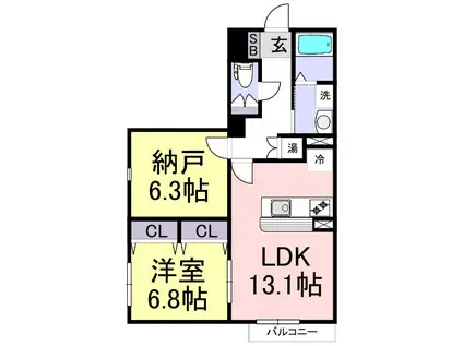 東京メトロ東西線 南行徳駅 徒歩6分 4階建 築17年(2LDK/2階)の間取り写真