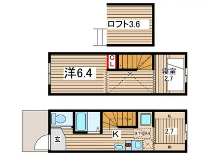 メゾンサニーヒル(1K/1階)の間取り写真