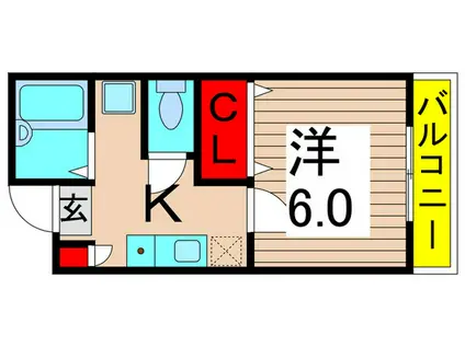 リリックコート梅田(1K/1階)の間取り写真