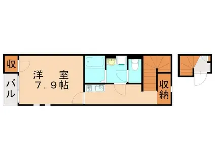 クレイノPLATINA(1K/1階)の間取り写真