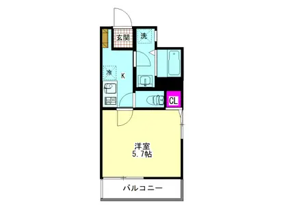 メゾン・ド・フォレスト(1K/2階)の間取り写真