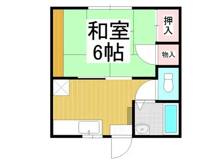 フォーブルたきざわ(1K/2階)の間取り写真