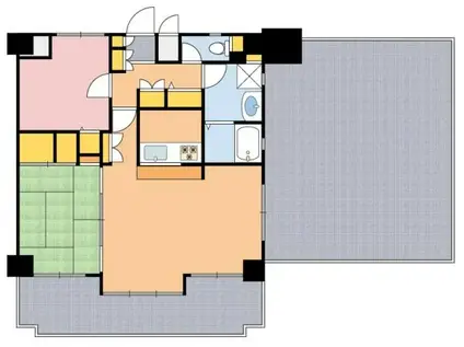 ホーユウパレス吉野町(2LDK/11階)の間取り写真