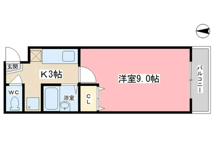 メゾンクレール(1K/1階)の間取り写真