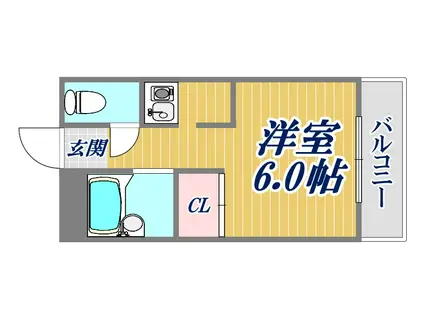 ダイドーメゾン西宮北口13(ワンルーム/1階)の間取り写真