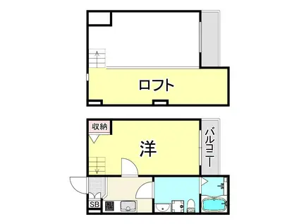 SANSOVINO(1K/1階)の間取り写真