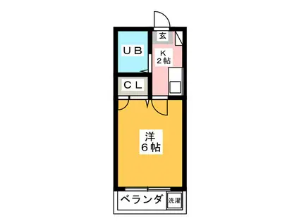 フォーレストスガオ(1K/3階)の間取り写真