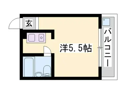 コアビル(ワンルーム/4階)の間取り写真
