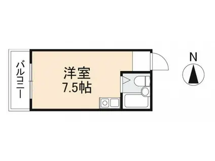 NSビル(ワンルーム/1階)の間取り写真
