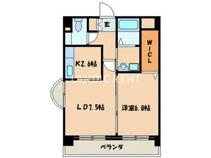 アスティオスみやび(1LDK/3階)の間取り写真