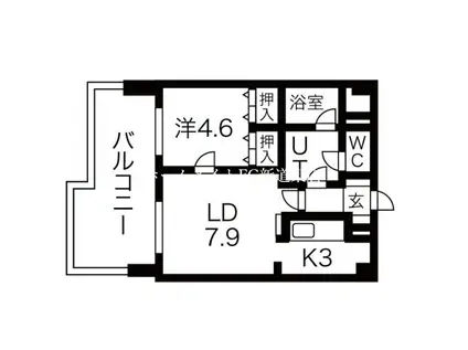 サンクリエN31(1LDK/5階)の間取り写真