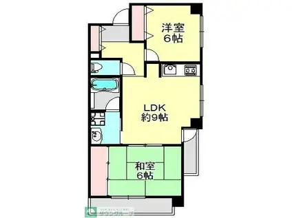 サクラパークホームズ(2LDK/4階)の間取り写真