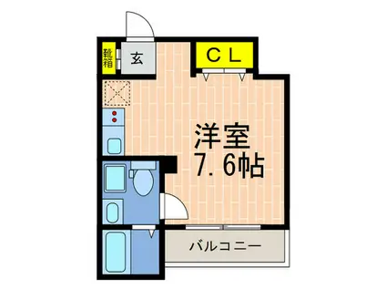 サンクラッソ神戸山手(ワンルーム/1階)の間取り写真