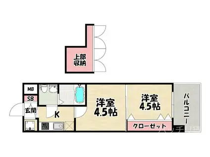 NO48 PROJECT2100博多(2K/12階)の間取り写真