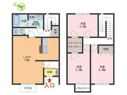 メゾンソフィアII(3LDK/1階)の間取り写真