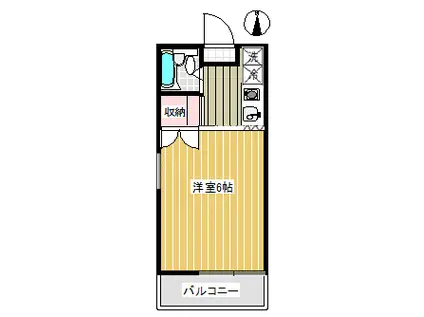 カレッジハウスV(ワンルーム/2階)の間取り写真