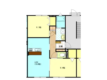 マロンハウス御山(2LDK/1階)の間取り写真