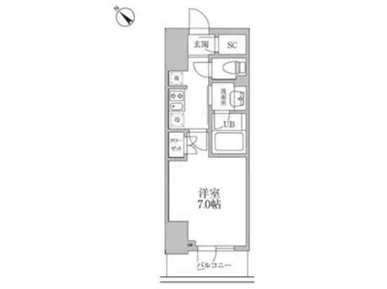 レジディア文京本郷III(1K/3階)の間取り写真