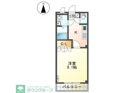 L・GARDEN(1K/5階)の間取り写真