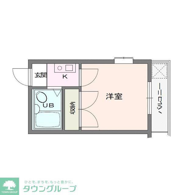 リエス西青木1(1K/2階)の間取り写真