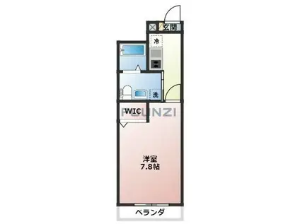 レクサス市川南III(1K/1階)の間取り写真