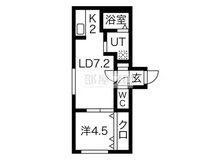 WELINA南郷10(1LDK/4階)の間取り写真