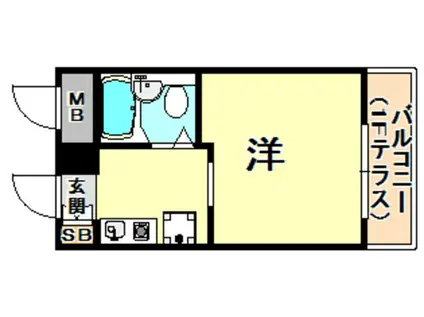 ライフピアモア六甲(1K/1階)の間取り写真