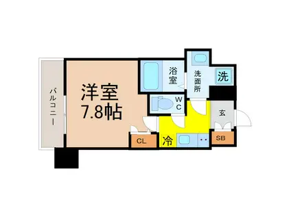 エスリード新栄テセラ(1K/5階)の間取り写真