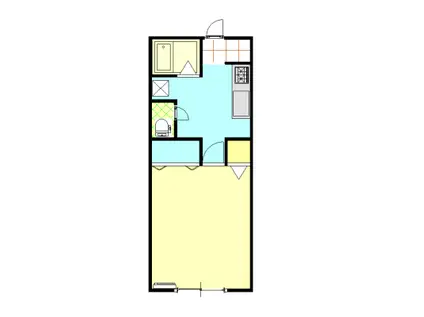 ラプラージュエスト(1DK/2階)の間取り写真