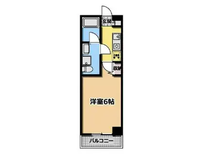 ラ・ヴィスタ西新宿(1K/7階)の間取り写真