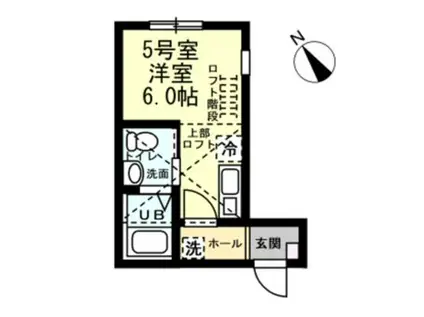 IQテラス横浜戸塚(ワンルーム/1階)の間取り写真