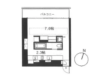 ・ トレフォルム・(ワンルーム/3階)の間取り写真