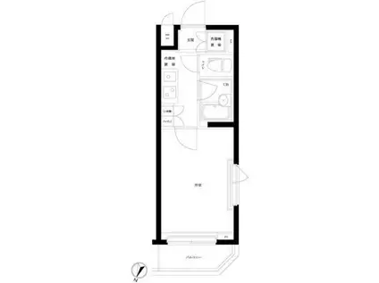 ルーブル鷺宮参番館(1K/4階)の間取り写真