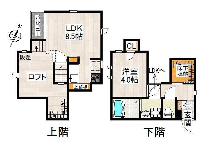 CB弥生フィオーレ(1LDK/1階)の間取り写真