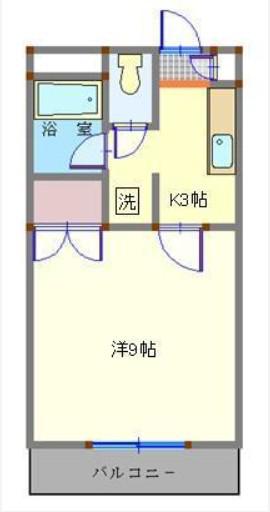 アトレー成田町(1K/2階)の間取り写真