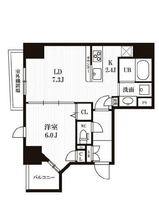 PEAKS神田(1LDK/2階)の間取り写真