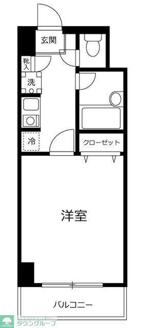 イトーピア六本木(1K/5階)の間取り写真
