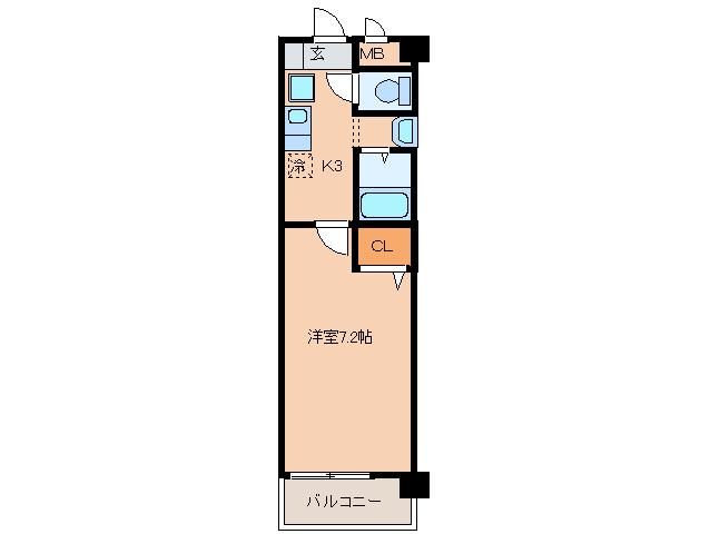 エクセレント21(1K/2階)の間取り写真