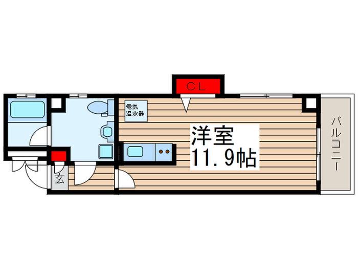 ダイワティアラ津田沼X(ワンルーム/6階)の間取り写真