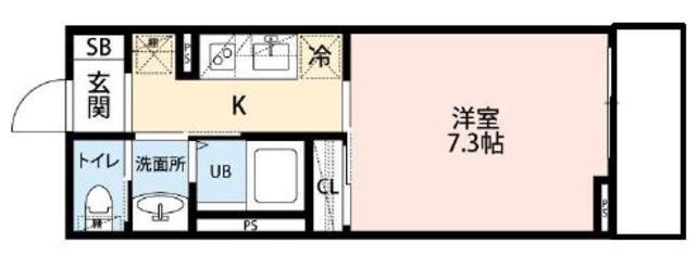 NAGI BASE(1K/2階)の間取り写真