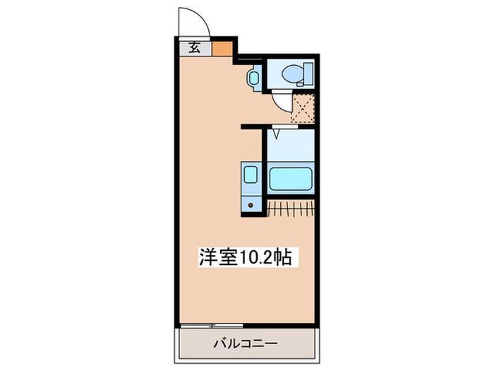 MQUARTO矢部(ワンルーム/1階)の間取り写真