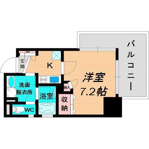 アクティコートクリスタル京橋(1K/3階)の間取り写真