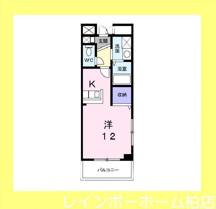 グランリーオ(1K/3階)の間取り写真