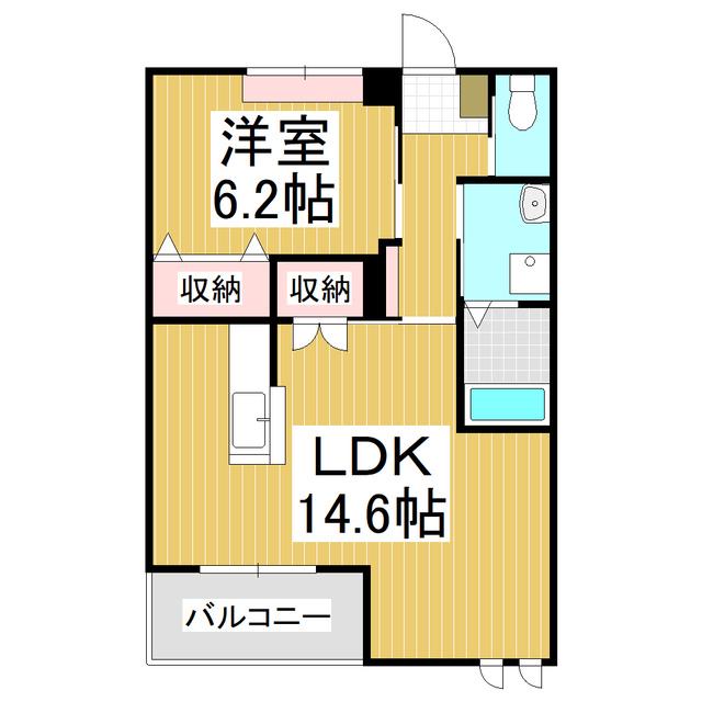 MAISONGRACE(1LDK/2階)の間取り写真