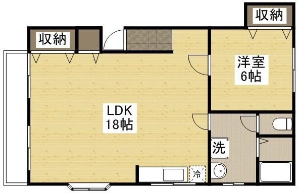 ファーレンハイトIII(1LDK/1階)の間取り写真
