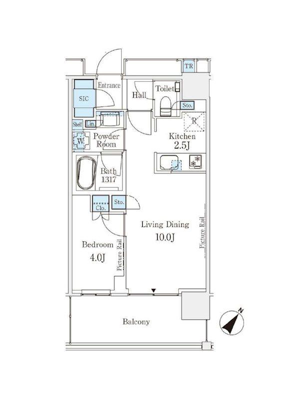 MID TOWER GRAND(1LDK/8階)の間取り写真